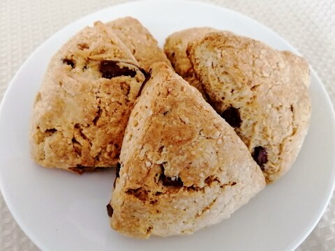 ホットケーキMIXでチョコくるみスコーン